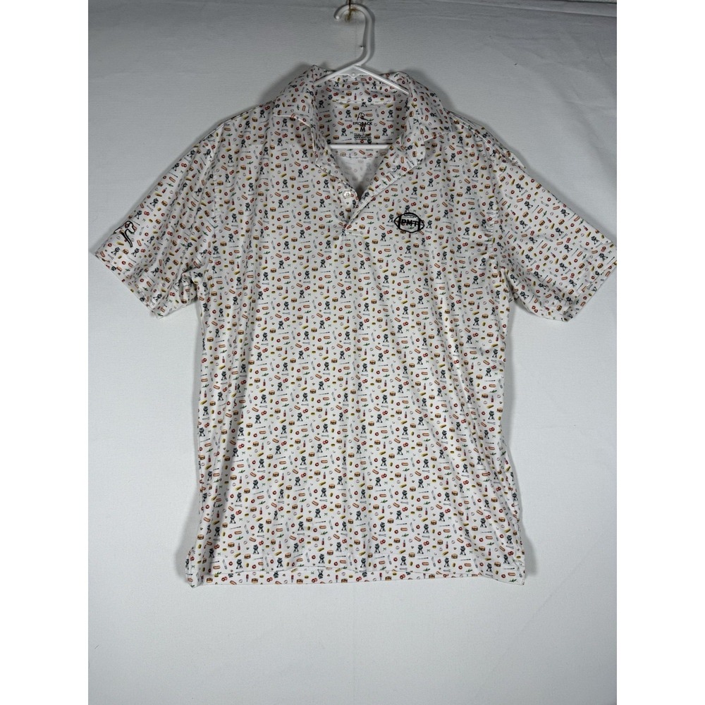 Rhoback x Pardon My Take PMT Polo Shirt Mens Medium The Grillmaster BBQ Cookout